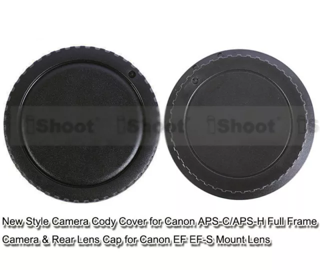 Capuchon d'objectif arrière de remplacement et capuchon de boîtier pour s'adapter au boîtier et aux objectifs EF de l'appareil photo Canon EOS 2