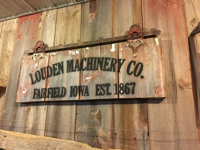 barn wood sign /  antique barn door roller louden sign/ rustic man cave sign 2