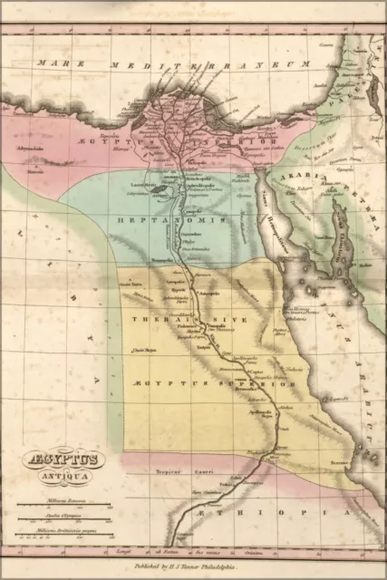 Poster, Many Sizes; Map Of Ancient Egypt Original Pub. 1826