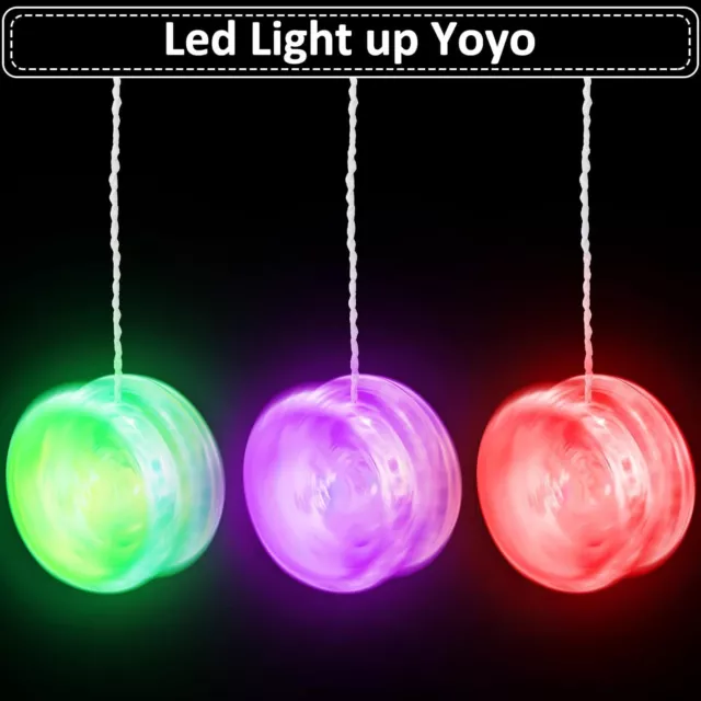 2x LED YoYo Kugellager Spiel leuchtend JoJo Kinder Spielzeug Geschenk mit Licht 2