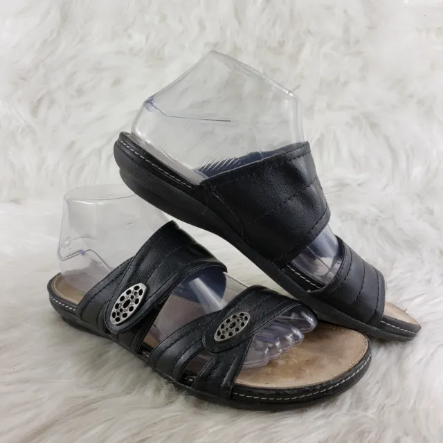 YUU Atana Black Slide On Casual Sandals Womens Size US 8.5 M