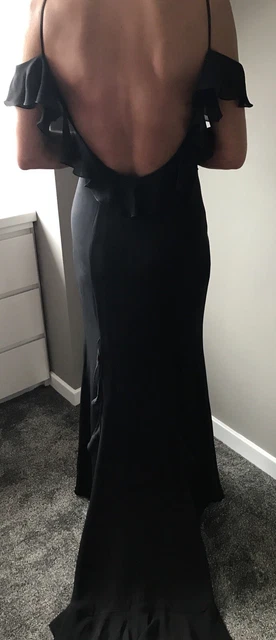 Escada Long Black  100 % Silk Size 10