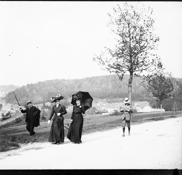 Près LONGWY 1910 - Négatif Verre - Vue de Rehon - 1335