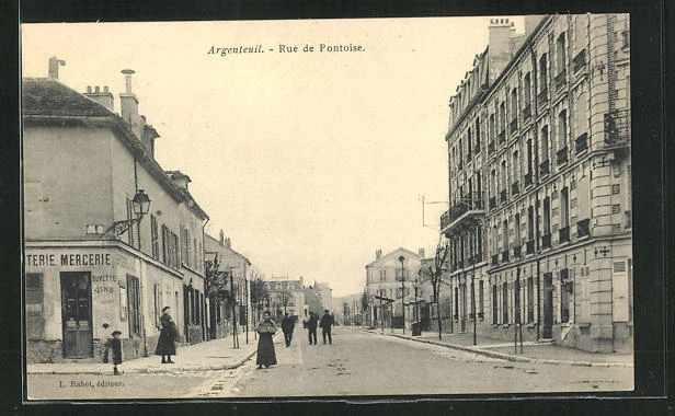 CPA Argenteuil, Rue de Pontoise, vue partielle