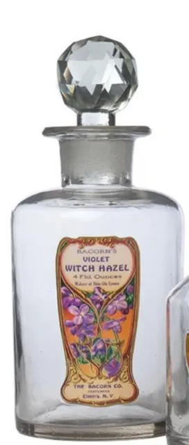 Victorian Trading Violet Witch Hazel Toilet Water Perfume Bottles 19C