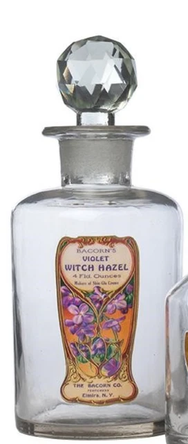 Victorian Trading Violet Witch Hazel Toilet Water Perfume Bottles 19C Victorian Trading Violet Witch Hazel Toilet Water Perfume Bottles 19C