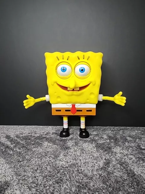 Spongebuddy Squarepants 10" Rubber Spongebob Talking Figurine Eyes Close Works!