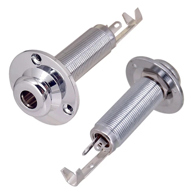 Gitarrenbuchse Ausgangsbuchsen Stereo 1/4" Akustik E-Gitarre End Pin Plug