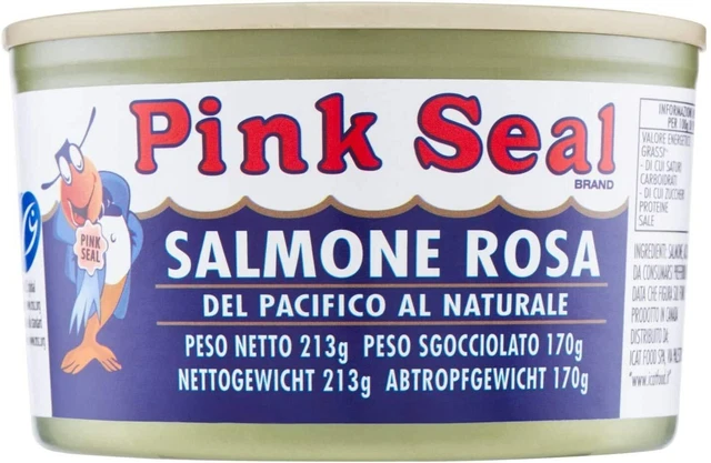 Pink Seal - Salmone Rosa del Pacifico al Naturale 213g - 6 Pezzi