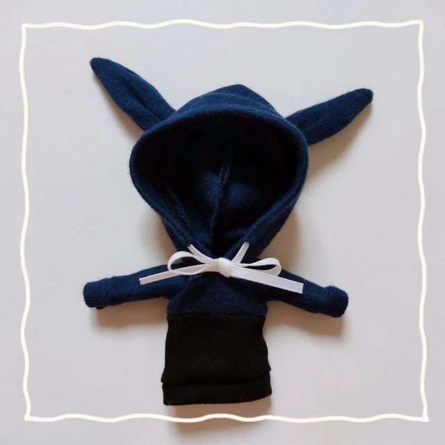 Nendoroid Doll Clothes Bunny Ears Hoodie Navy Black