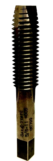 5/8-11 +.005" 3 Flute Spiral Point Oversized Tap - Bright - Bay State - Usa -1Pc