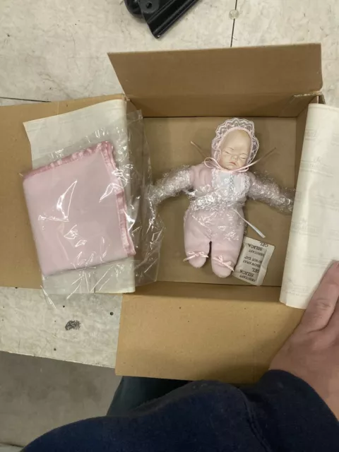 Ashton Drake Nursery Newborn "It's  A Girl" Miniature Porcelain Doll (33)