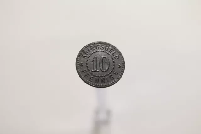 Germany War Money Token 10 Pfennig 1917 Siegen Zinc B19 #T2320