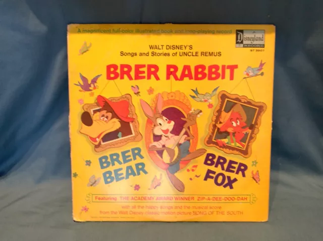 LP Brer Rabbit Disneyland Records - Album and Book 11 pages - Uncle Remus ST3907