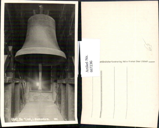 667236,Foto Ak Graz Die Liesl i. Glockenturm Turm Glocke
