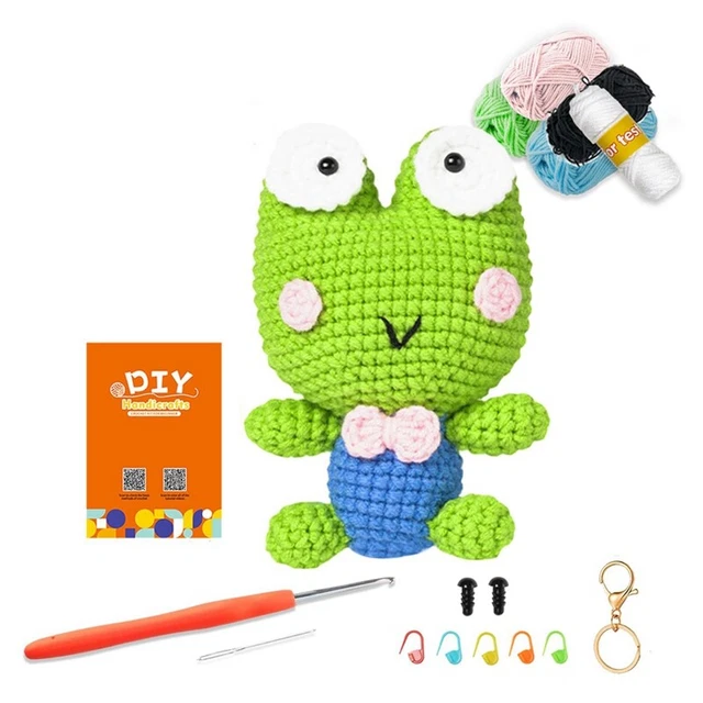Aeeque Set di animali all'uncinetto per principianti, set completo all' uncinetto, animali, mucche, pecore, starter all'uncinetto, set per adulti e bambini, con istruzioni (lingua italiana non