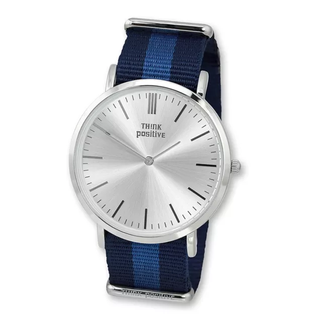 Think Positive Orologio Donna Casual Tessile/Nylon Orologio da Polso Classic Blu