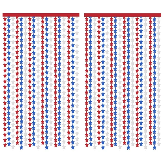 Ohiyoo Confezione da 5 tende con frange argentate, 1 m x 2,5 m, in lamina metallica scintillante, per sfondo, feste di compleanno, matrimoni