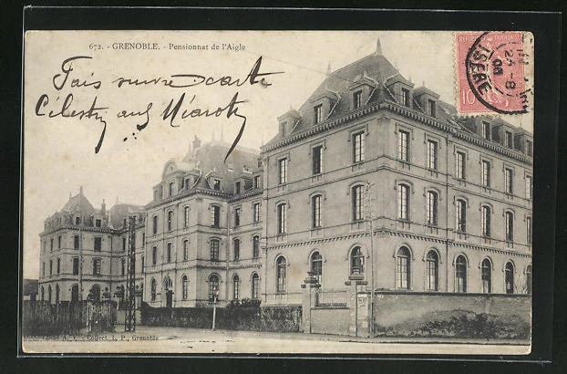 CPA Grenoble, Pensionnat de l´Aigle 1905