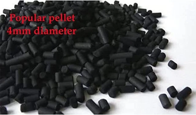 1 lb Activated Charcoal Carbon Pellets - Free Mesh Bag, Aquarium Fish Pond Tank