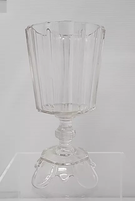 Antique EAPG c 1882 No. 300 CLEAR RIBBON by Adams & Co COLORLESS Stemware