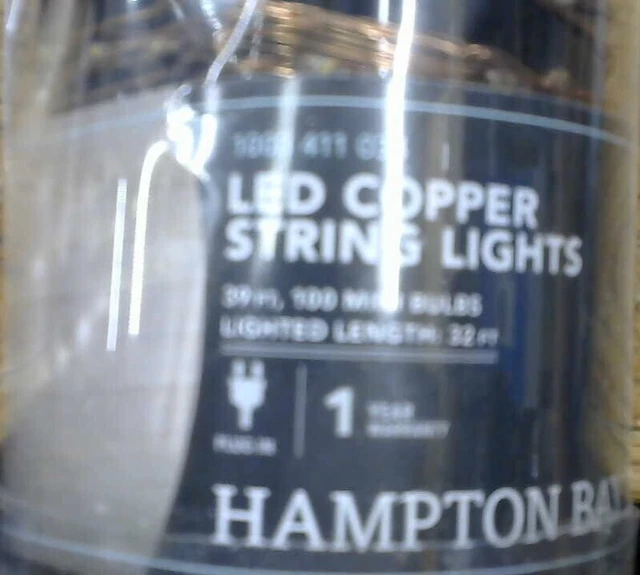 Hampton Bay Copper wire LED Starry/Fairy String Light Plug-in