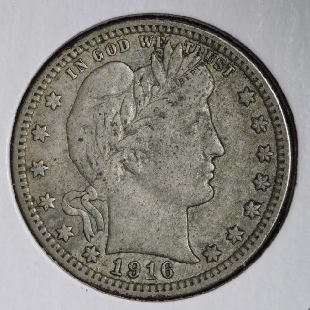 1916-D Barber Quarter CHOICE AU “Crusty Original” E762 GES