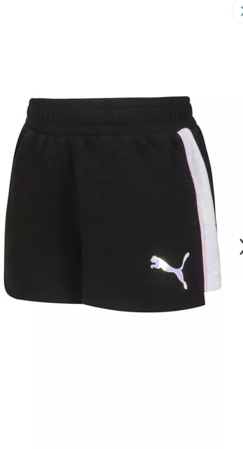 Puma Girls Black Core Active Shorts Size Medium