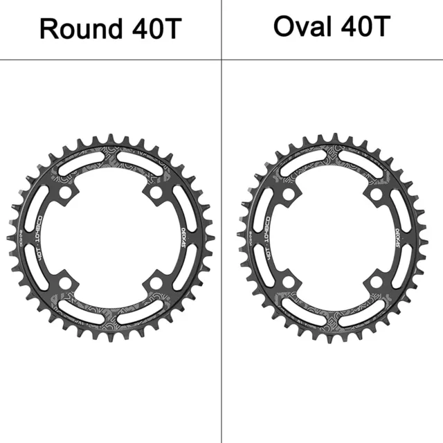 DECKAS 104BCD Narrow Wide 1X Chainring 32-52T Round/Oval CNC Black for 7-12S MTB 3