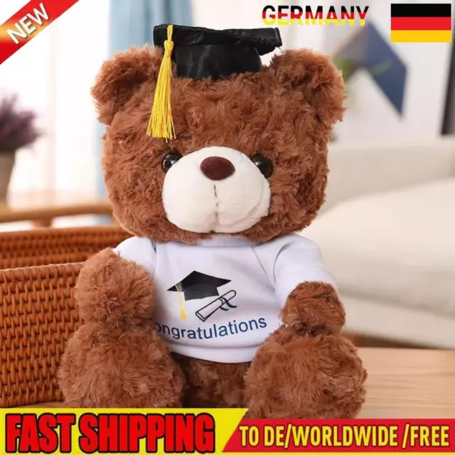 23cm Cute Bachelors Cap Bear Plush Toy Useful Kawaii for Birthday Graduate Gifts
