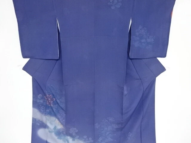 42278# Japanese Kimono / Antique Kimono / Embroidery / Peony & Floral Plants