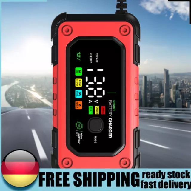 12V 7A Fully Automatic Smart Battery Charger for Car Motorcycle AGM GEL WET DE