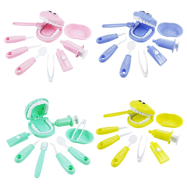 Dentist Kit with Pretend Play Set of Teeth And Dental Accessories (9 Pieces Toy)