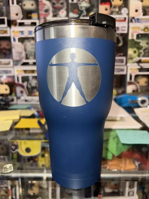 Rtic 30 Oz. Double Wall Insulated Tumbler - Stainless Blue Mint Used Twice