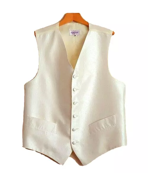 EX HIRE BOYS MENS Cream Shantung Wedding Waistcoat 22 54