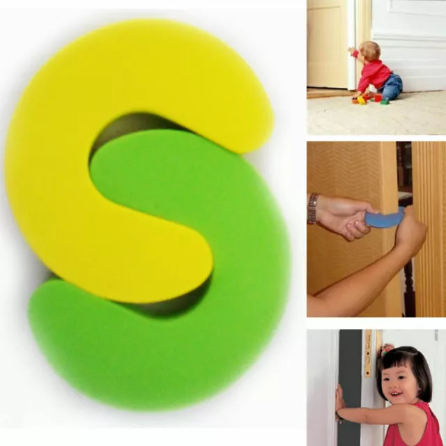 2 Foam Door Stopper Child Baby Kids Safety Finger Protector Slam Guard Jammer