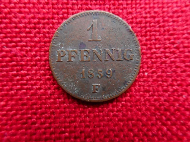 Sachsen 1 Pfennig 1859 F      (32)