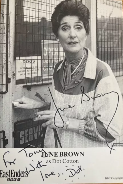JUNE BROWN DOT COTTON EASTENDERS DR WHO ORIGINAL photo signed autograph POW#99