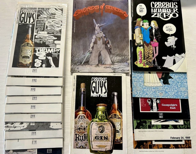 Cerebus Comic Lot 18 Books Vintage 0 Sword creed Guys Party Jaka High society