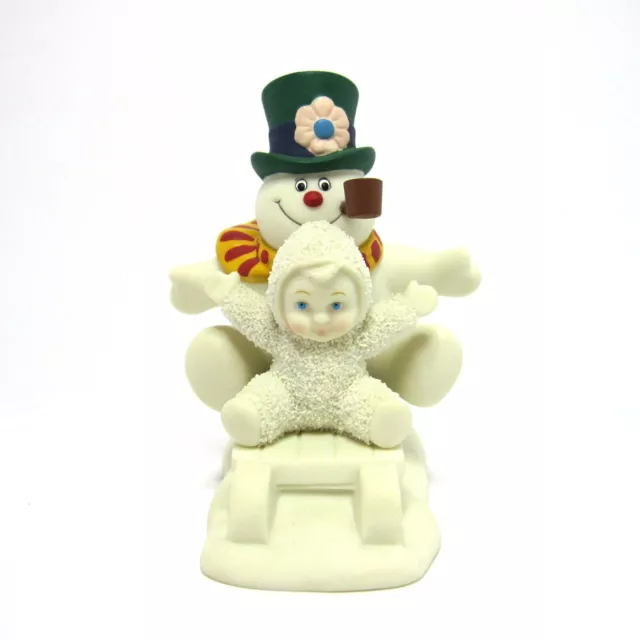 Vintage 2003 Dept 56 Snowbabies Fun With Frosty the Snowman Porcelain Figurine