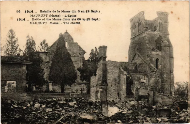 CPA AK Battle of the Marne - Maurupt - The Church (364505)