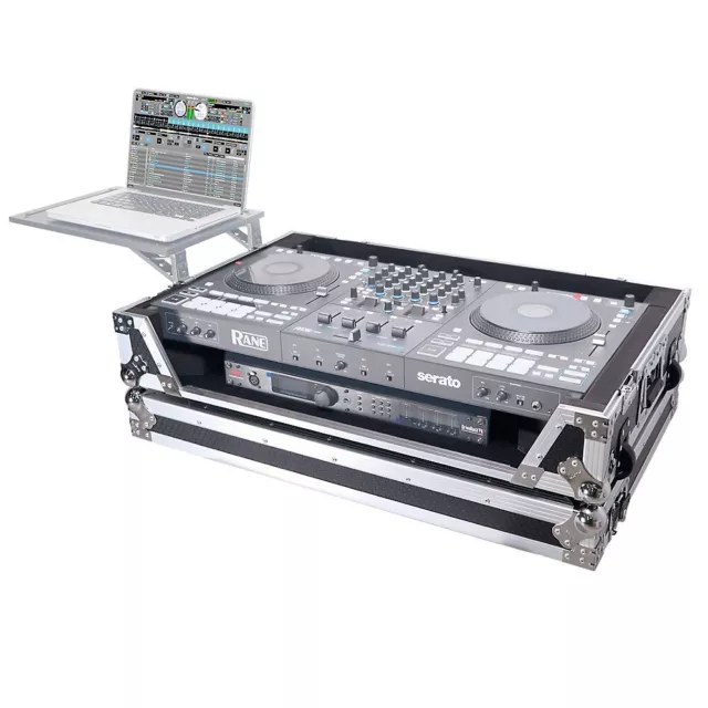 ProX ATA Flight Style Road Case-RANE Four DJ Controller w/1U Rack Space&Wheels