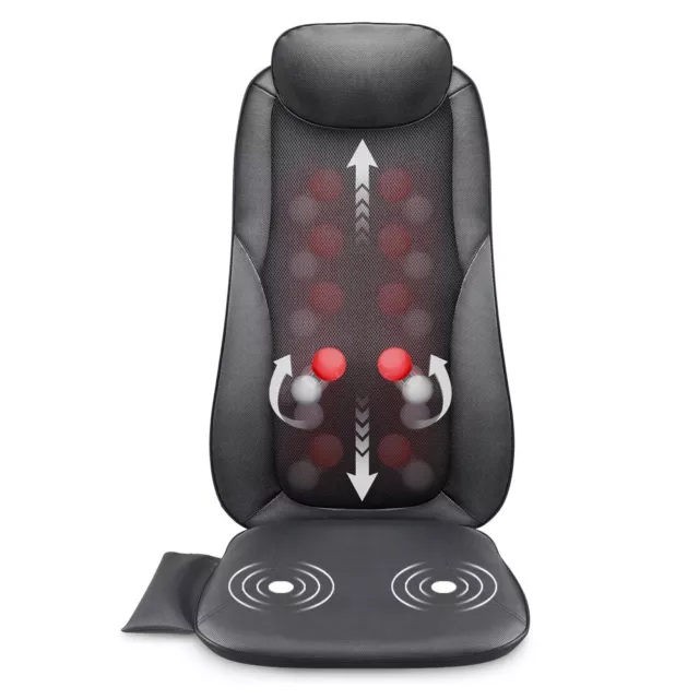 Snailax Pénétrante Shiatsu Dos Massage Siège Coussin 2-in-1 Modes W Heat SL-269