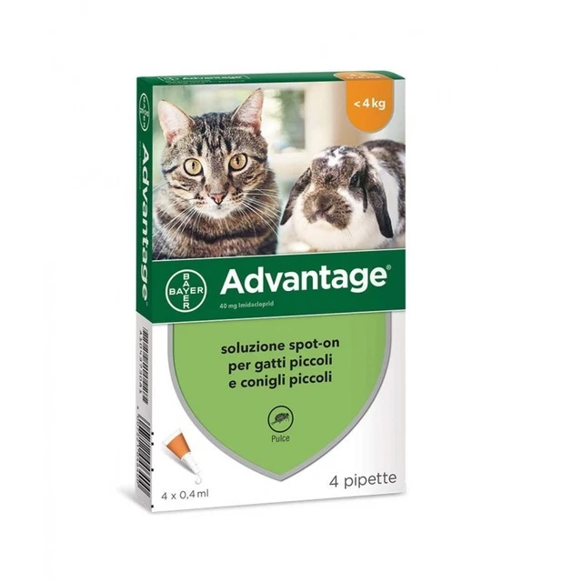 ADVANTAGE SPOT ON PER GATTI FINO A 4 KG (4 pipette da 0,4 ml)