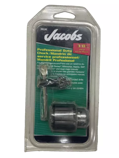 New! Jacobs Professional Duty 3/8" Keyed Drill Chuck, #30246