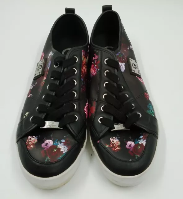 G By Guess Unisex Mens Womens Black Multicolor Floral Fashion Sneakers Size 11M