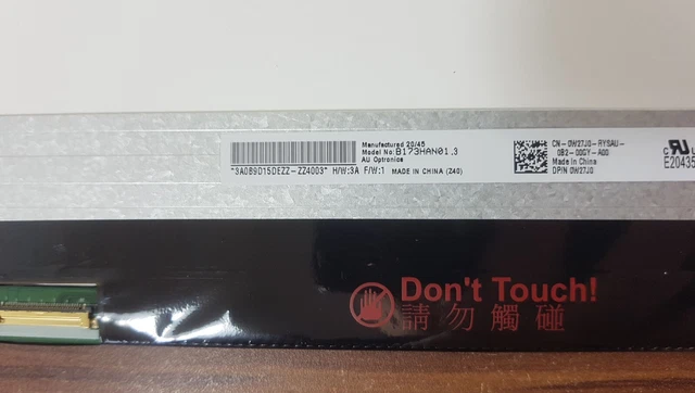 Original Display AUO B173HAN01.3 17,3" LED 30-Pin eDP FHD 1920x1080 Matt IPS 4