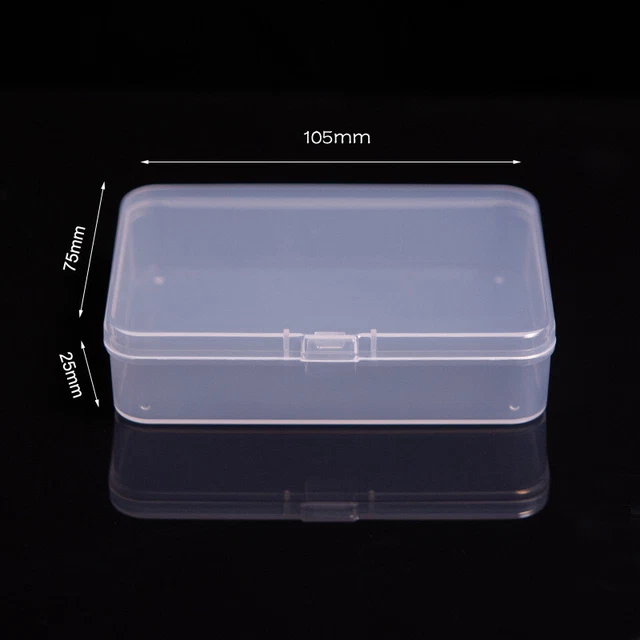 Small Plastic Storage Container Boxes Mini Clear Jewelry Earplugs Container 8