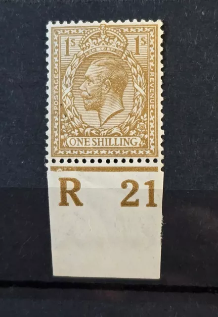 Gb King George V 1912-24 Sg 395 1S Bistre Control M/Mint