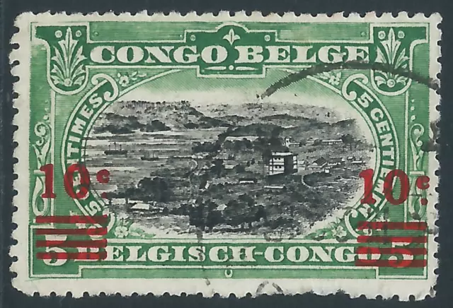 Belgian Congo, Sc #65, 10c on 5c, Used